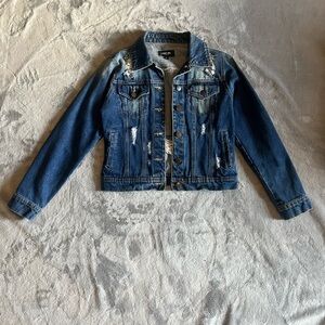 Distressed Wmns Denim Jacket